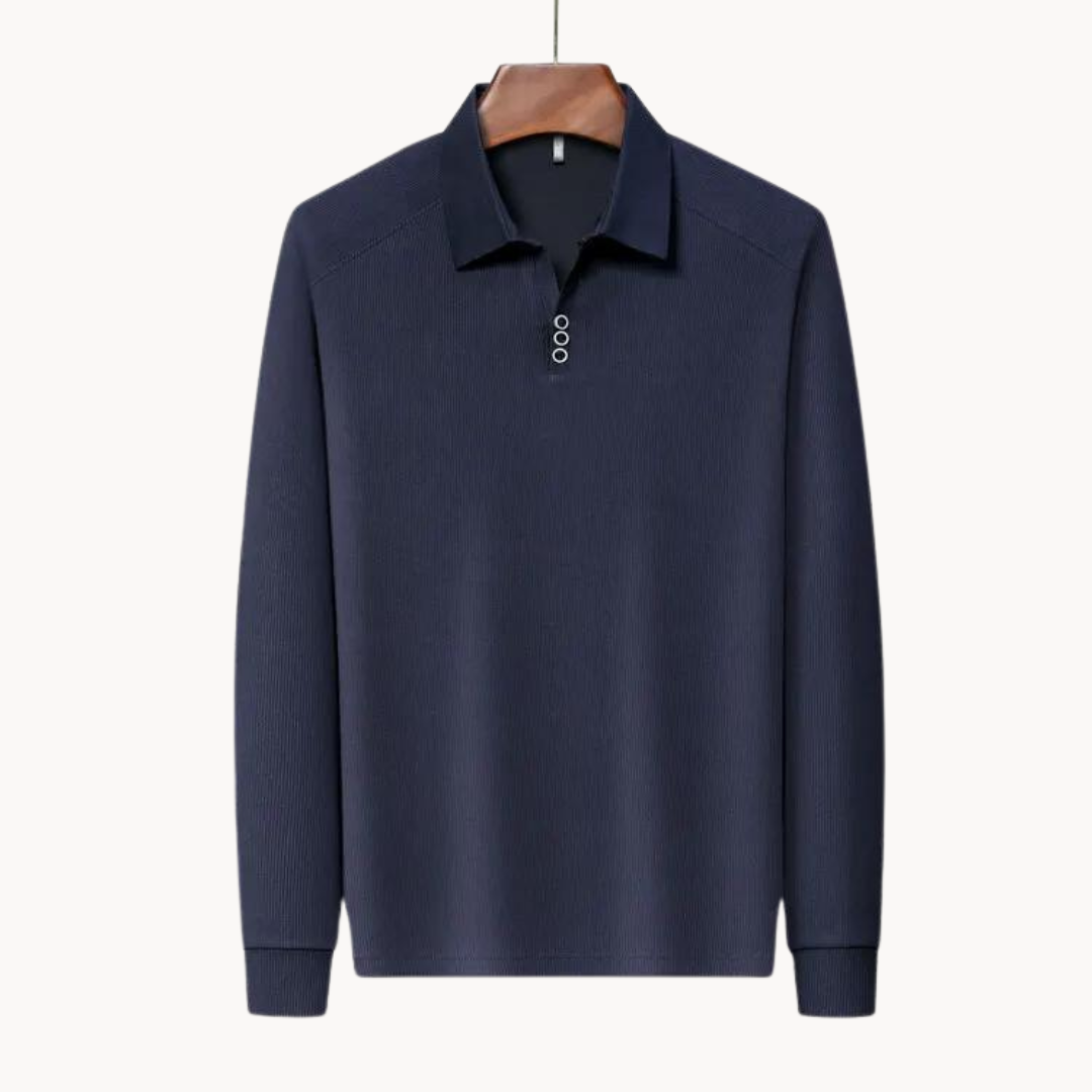 Polo Long Manches Confortable | Idéal pour Golf et Sorties Décontractées