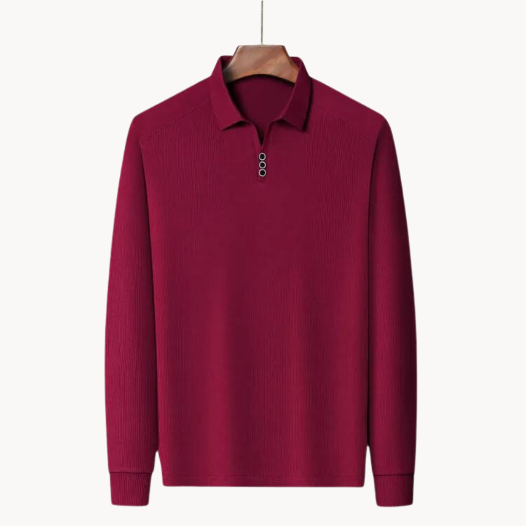 Polo Long Manches Confortable | Idéal pour Golf et Sorties Décontractées