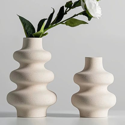 Vase en Céramique Spirale | Style Bohème pour Décoration Élégante