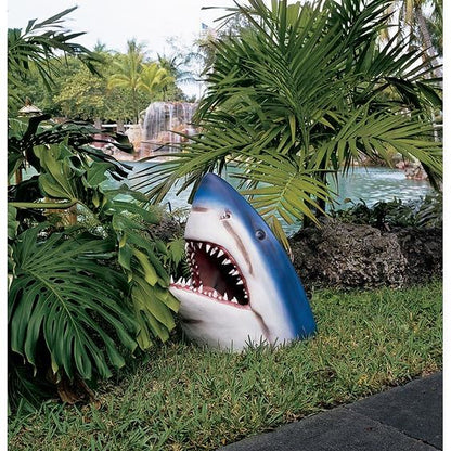 Sculpture de Requin de Jardin | Art Mural Résistant aux Intempéries