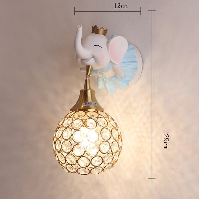 Lampe Murale Élégante pour Enfant | Éléphant Mignon et Ambiance Magique