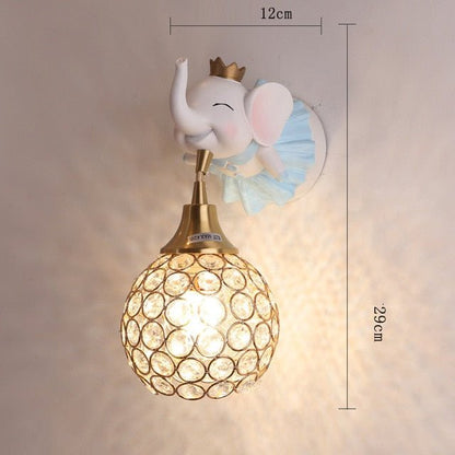 Lampe Murale Élégante pour Enfant | Éléphant Mignon et Ambiance Magique