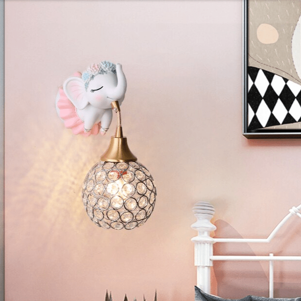Lampe Murale Élégante pour Enfant | Éléphant Mignon et Ambiance Magique