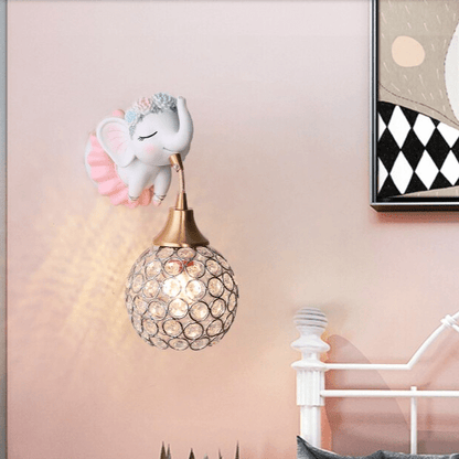 Lampe Murale Élégante pour Enfant | Éléphant Mignon et Ambiance Magique