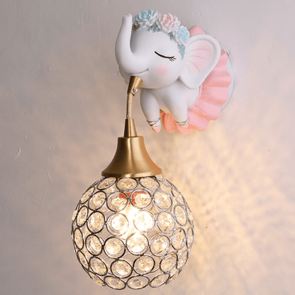 Lampe Murale Élégante pour Enfant | Éléphant Mignon et Ambiance Magique