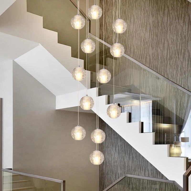 Luminaire Suspendu en Cristal | Éclairage Élégant et Réglable