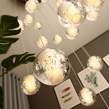 Luminaire Suspendu en Cristal | Éclairage Élégant et Réglable