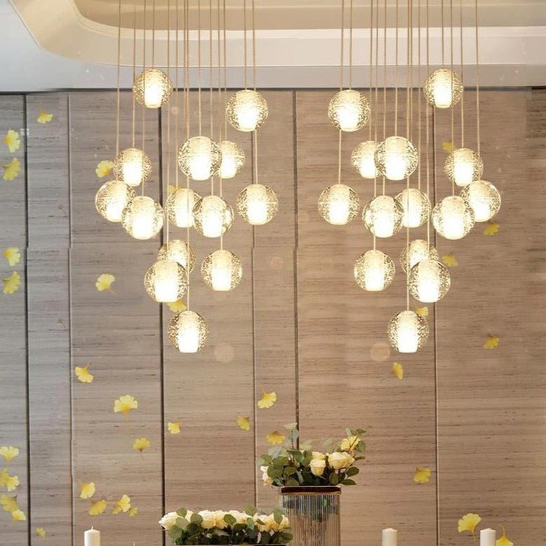 Luminaire Suspendu en Cristal | Éclairage Élégant et Réglable