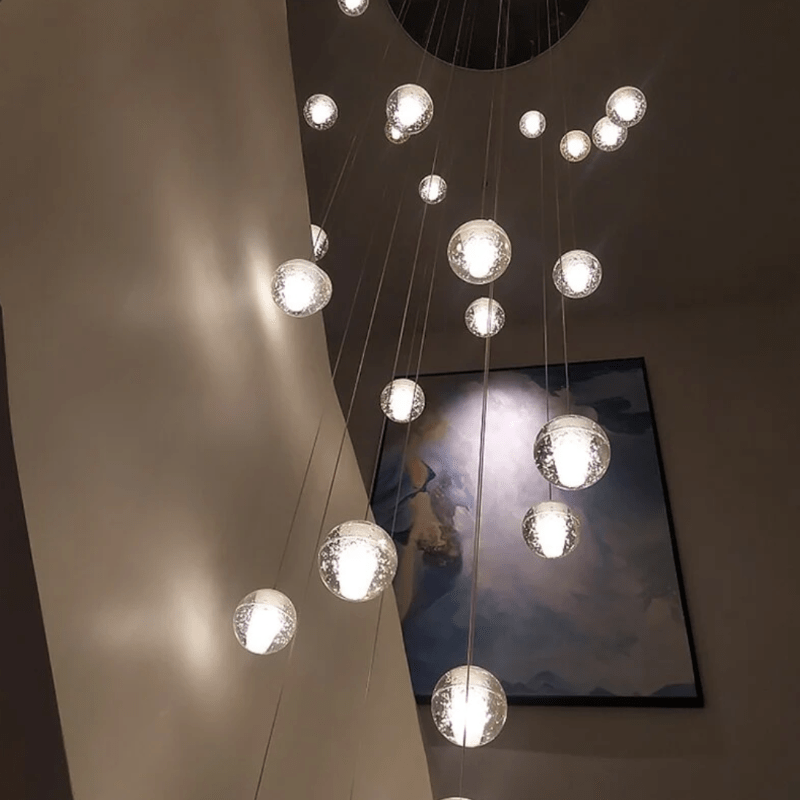 Luminaire Suspendu en Cristal | Éclairage Élégant et Réglable