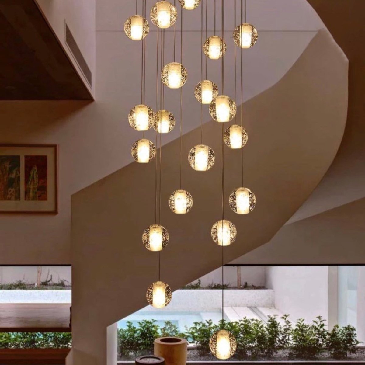 Luminaire Suspendu en Cristal | Éclairage Élégant et Réglable