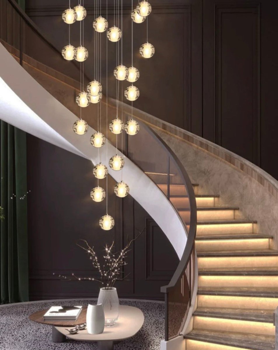 Luminaire Suspendu en Cristal | Éclairage Élégant et Réglable
