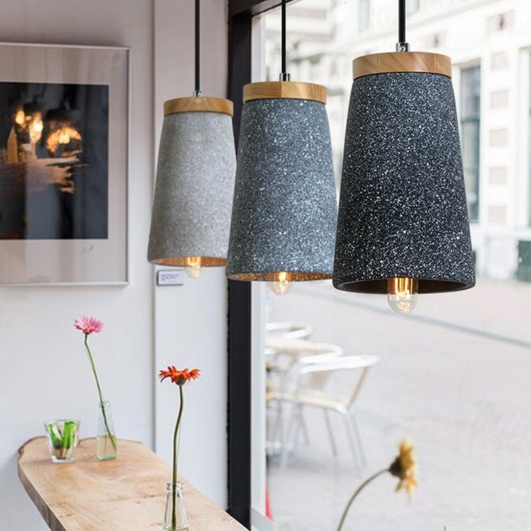 Lampe Suspendue en Ciment | Design Épuré et Durable