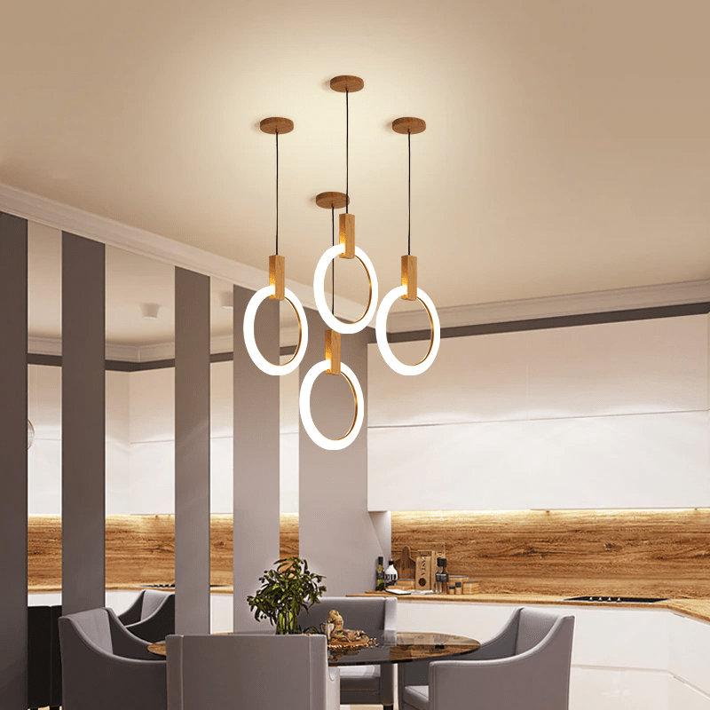 Lustre en Bois Écologique | Éclairage Personnalisable et Élégant