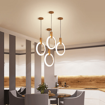 Lustre en Bois Écologique | Éclairage Personnalisable et Élégant