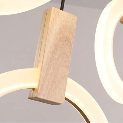 Lustre en Bois Écologique | Éclairage Personnalisable et Élégant