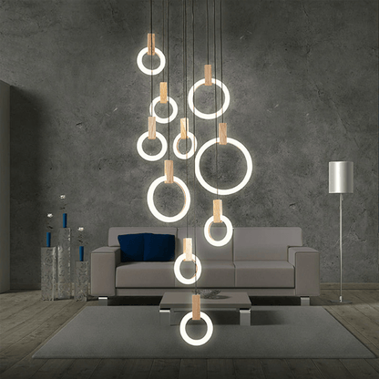 Lustre en Bois Écologique | Éclairage Personnalisable et Élégant