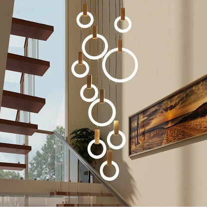 Lustre en Bois Écologique | Éclairage Personnalisable et Élégant