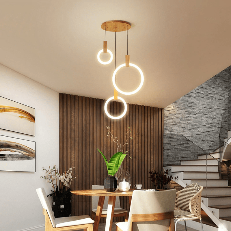 Lustre en Bois Écologique | Éclairage Personnalisable et Élégant