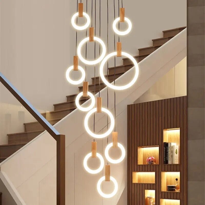 Lustre en Bois Écologique | Éclairage Personnalisable et Élégant