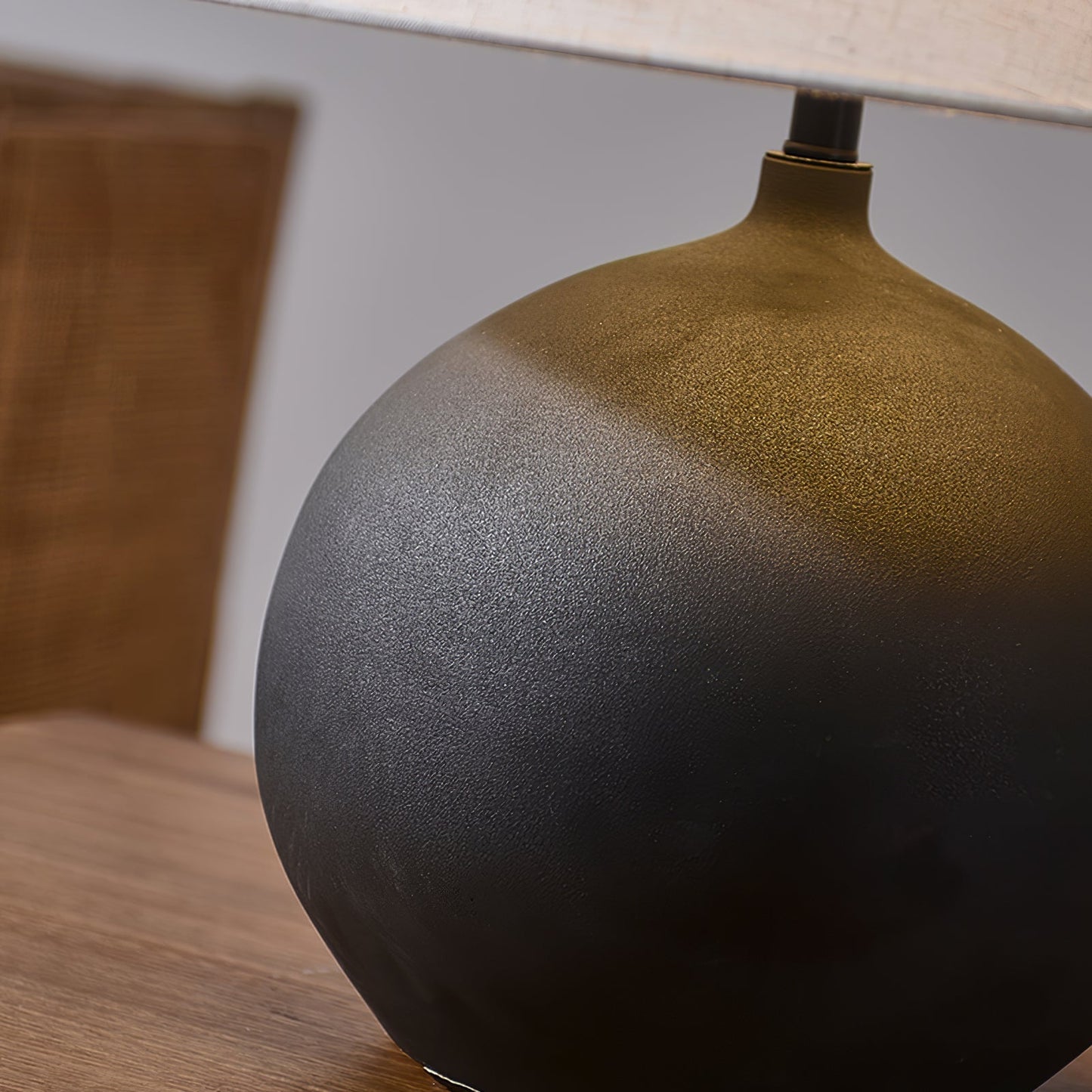 Lampe Rechargeable en Céramique | Design Intemporel avec Abat-jour en Lin