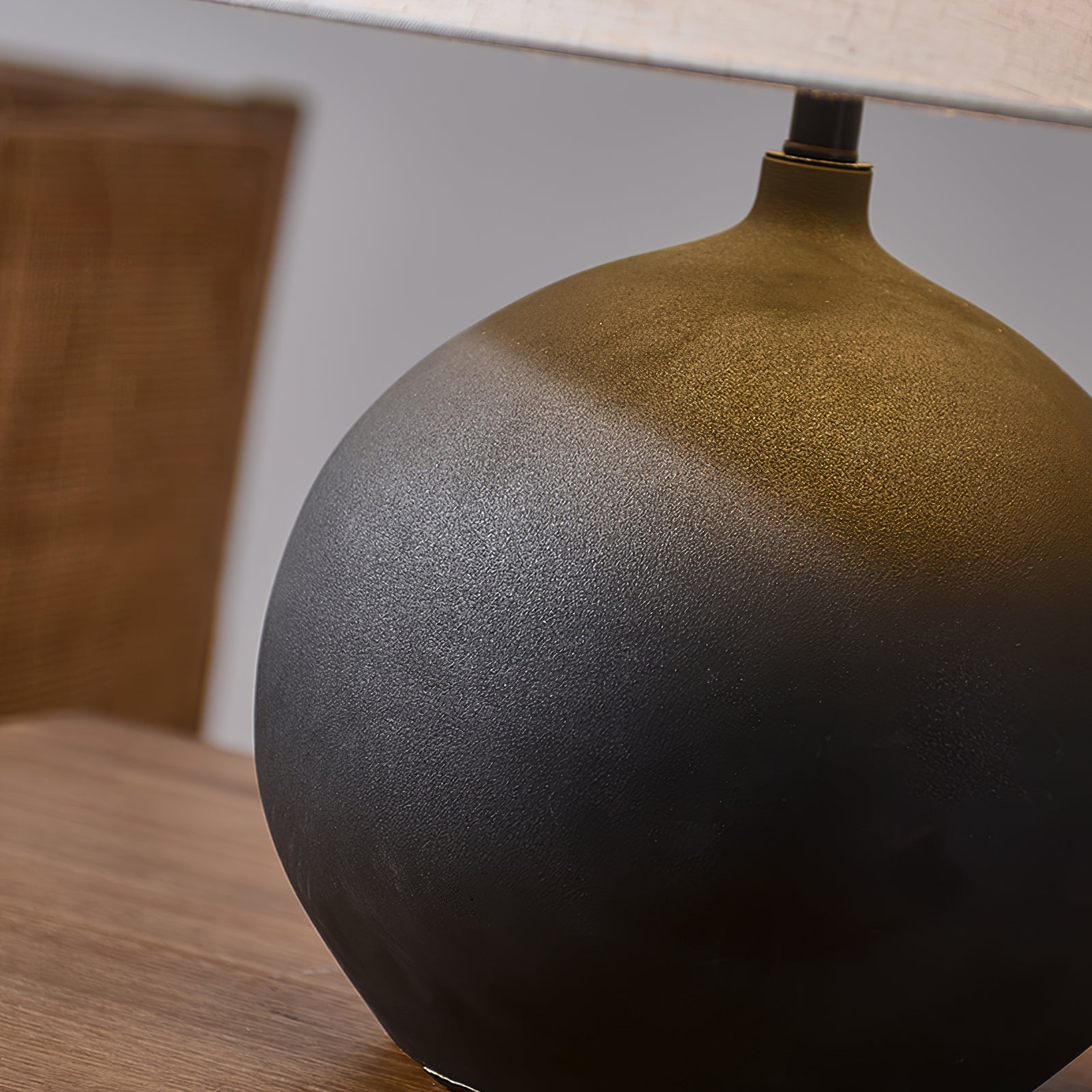 Lampe Rechargeable en Céramique | Design Intemporel avec Abat-jour en Lin