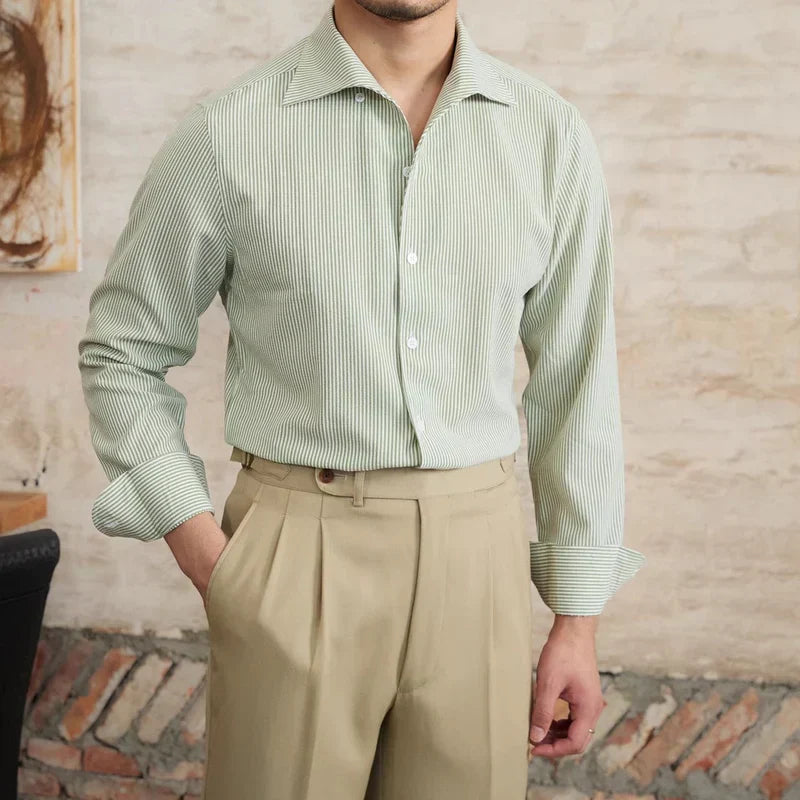 Chemise Ajustée Micro-Carreaux Distinguée | Élégance Classique et Confort Contemporain