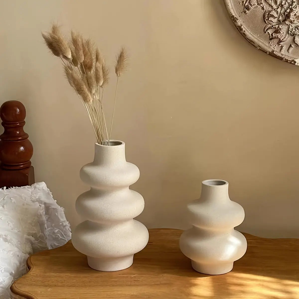Vase en Céramique Spirale | Style Bohème pour Décoration Élégante