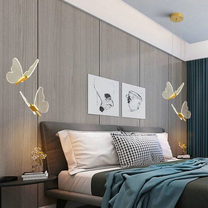 Pendentif LED Ailes de Papillon | Éclairage Élégant et Ambiance Magique