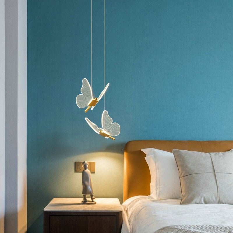 Pendentif LED Ailes de Papillon | Éclairage Élégant et Ambiance Magique