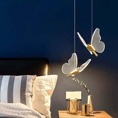 Pendentif LED Ailes de Papillon | Éclairage Élégant et Ambiance Magique