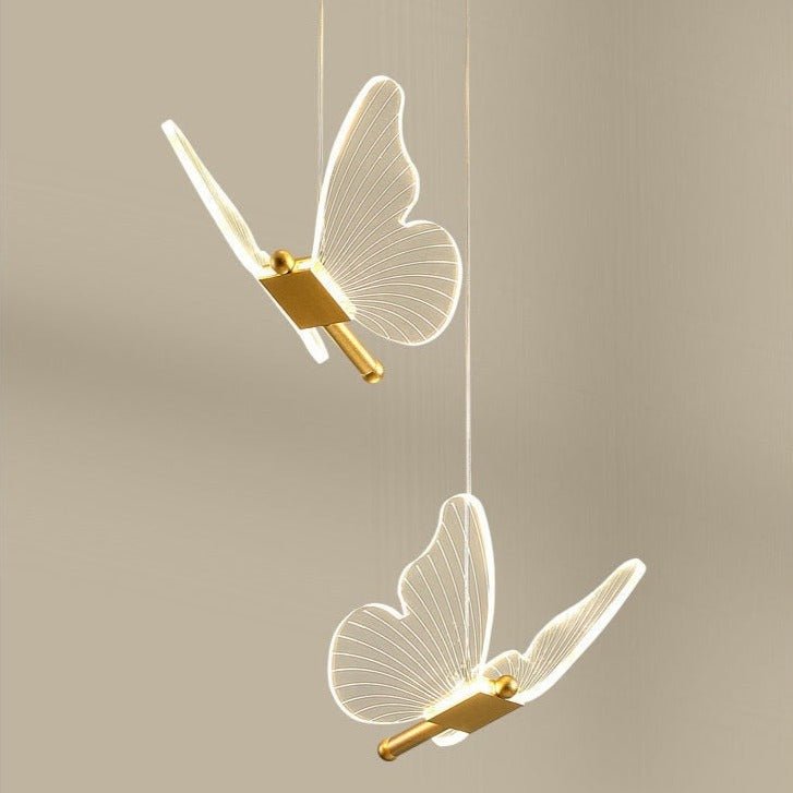 Pendentif LED Ailes de Papillon | Éclairage Élégant et Ambiance Magique