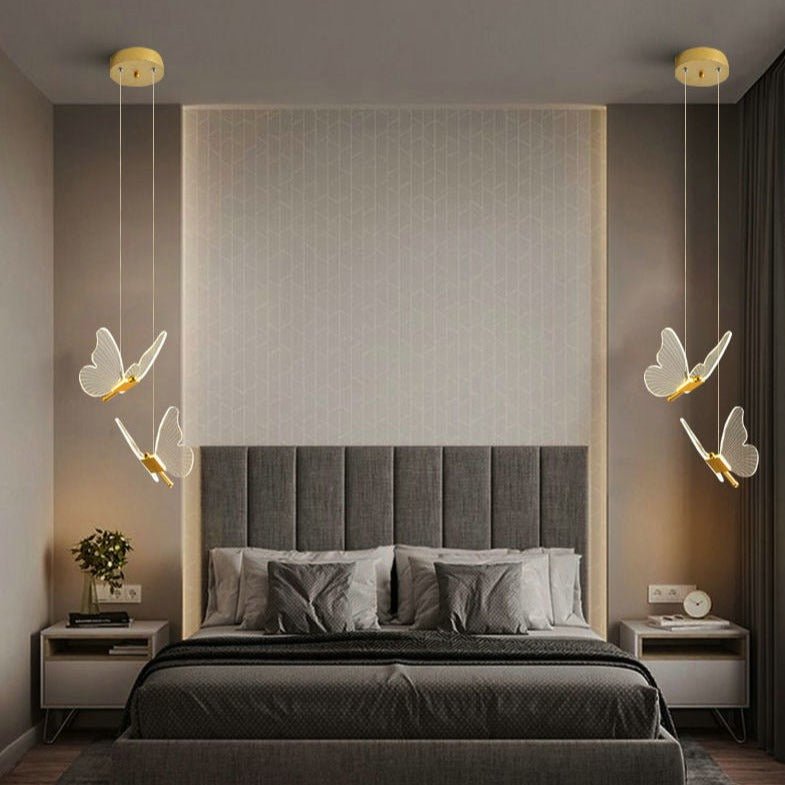 Pendentif LED Ailes de Papillon | Éclairage Élégant et Ambiance Magique