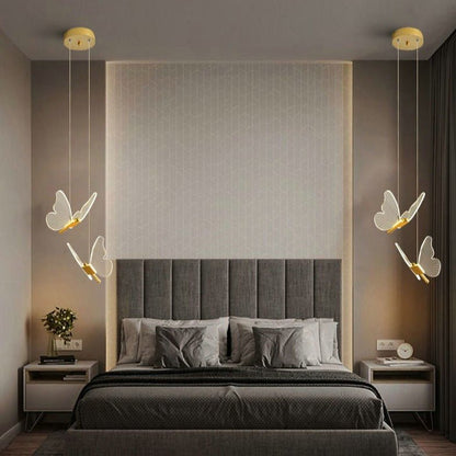 Pendentif LED Ailes de Papillon | Éclairage Élégant et Ambiance Magique