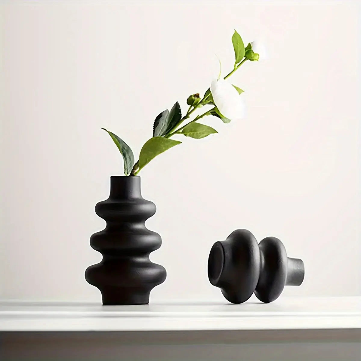 Vase en Céramique Spirale | Style Bohème pour Décoration Élégante