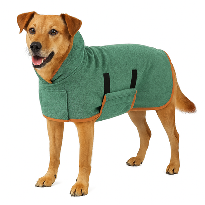 Robe de Bain pour Chien | Ajustable, Séchage Rapide et Élégant