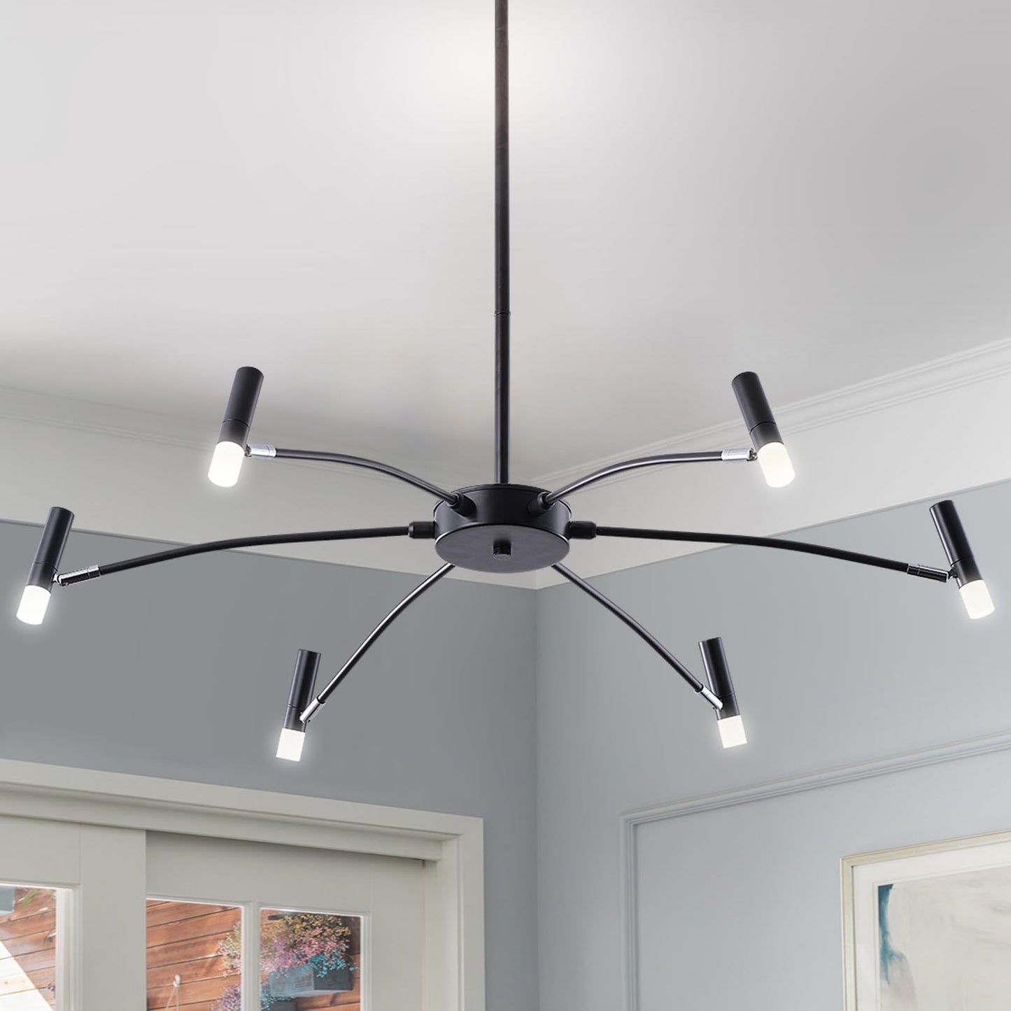 Lustre LED Moderne avec Têtes Réglables | Élégance et Efficacité Énergétique