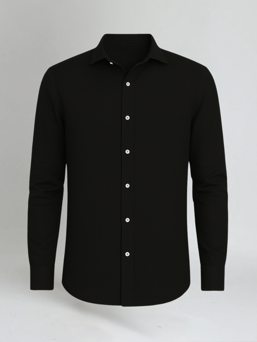 Chemise en Lin Noir pour Hommes | Élégance et Confort au Quotidien