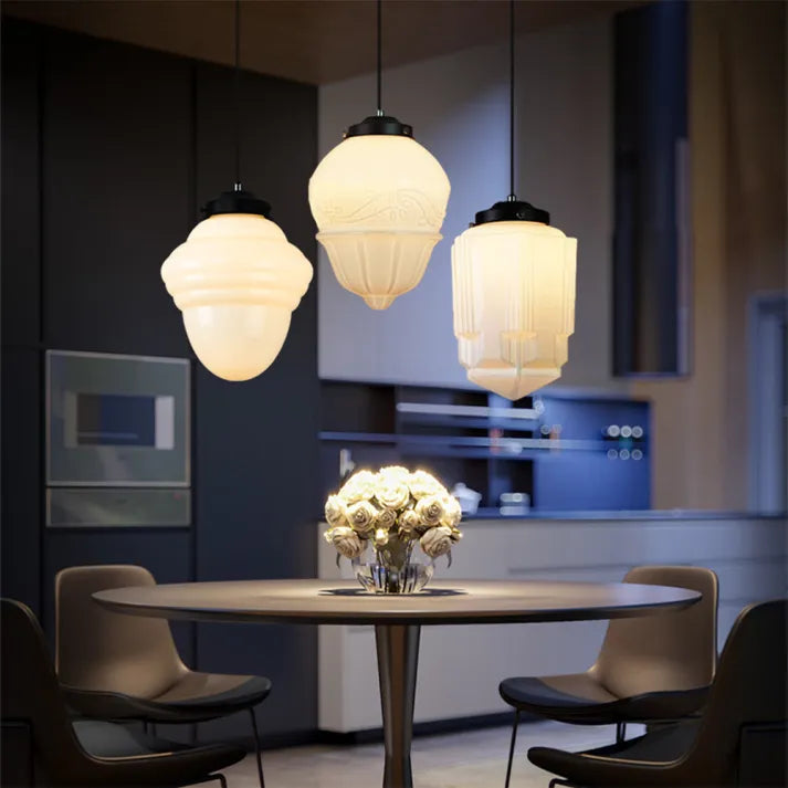 Lampe Pendante Géométrique Vintage | Éclairage Chaud et Design Élégant