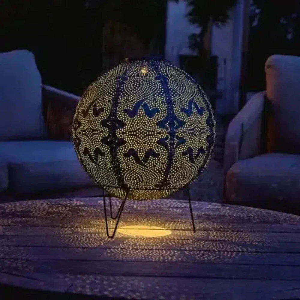 Lampe Solaire Globe Décorative | Design Marrakeck et Résistante aux Intempéries