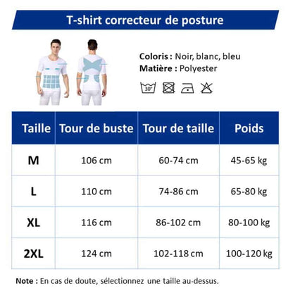 T-Shirt Correcteur de posture et gainant - Mixte | Inshape Boutique™