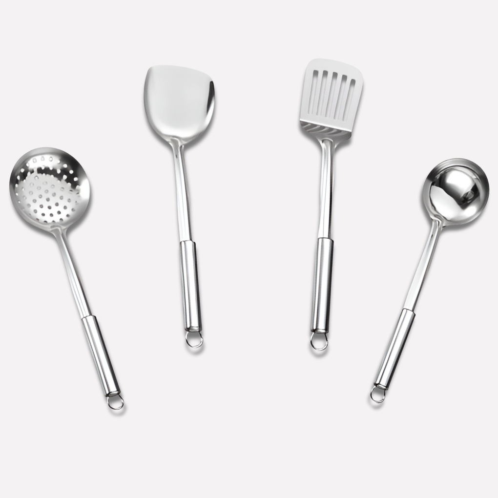 Ensemble d'outils de cuisine en acier inoxydable
