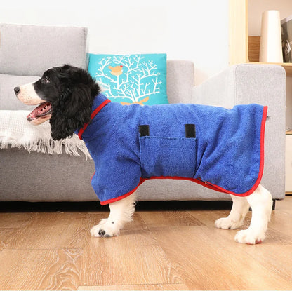 Robe de Bain pour Chien | Ajustable, Séchage Rapide et Élégant
