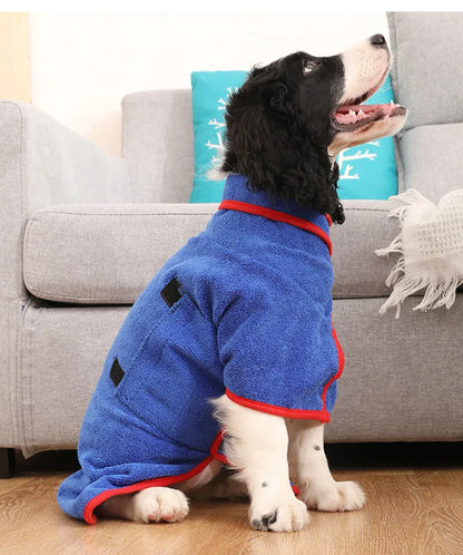 Robe de Bain pour Chien | Ajustable, Séchage Rapide et Élégant