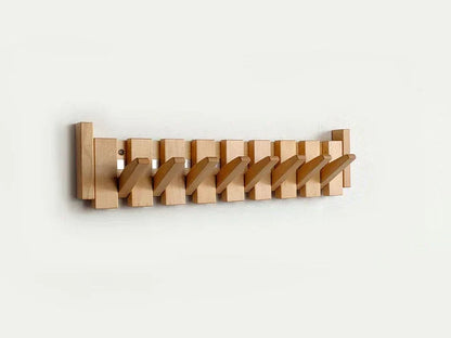 Porte Manteaux Mural en Bois Durable au Design Musical