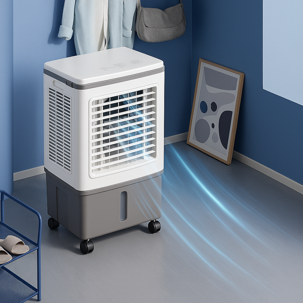 Refroidisseur Évaporatif pour Ateliers | Ventilateur 4-en-1 avec Réservoir de 12 Gallons