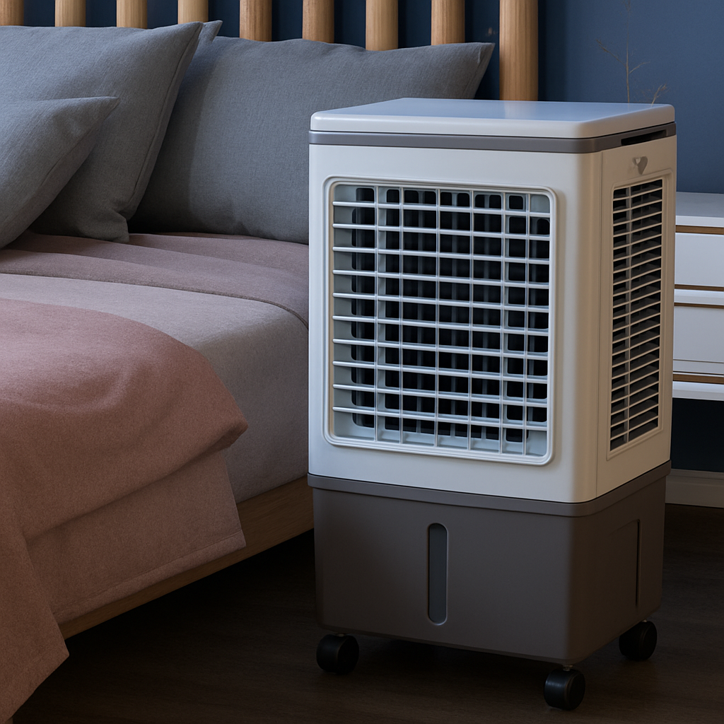 Refroidisseur Évaporatif pour Ateliers | Ventilateur 4-en-1 avec Réservoir de 12 Gallons