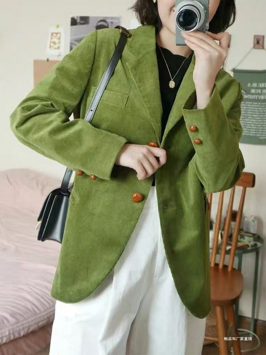 Blazer en Coton Chic | Manches Longues et Détails en Métal