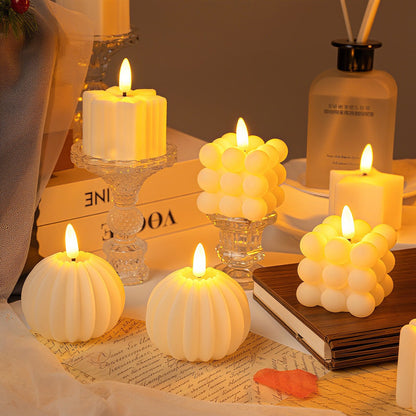 Bougie LED Boule à Neige | Éclat Scintillant et Ambiance Hivernale