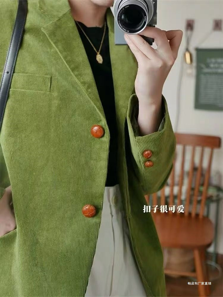 Blazer en Coton Chic | Manches Longues et Détails en Métal