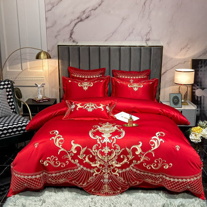 Housse de Couette en Coton Égyptien | Motif Sophistiqué Inspiré des Paons